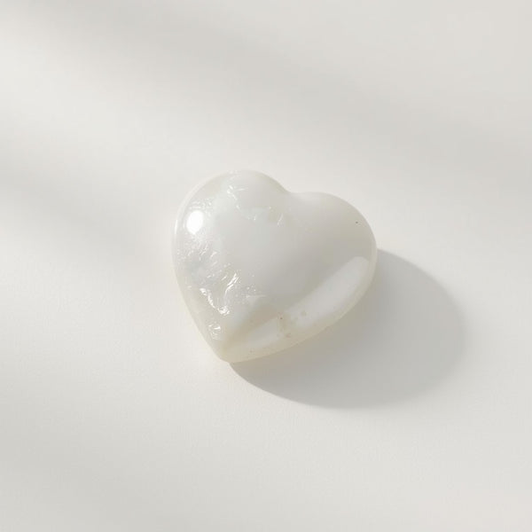 White Pearl  10PC Tiny 4x4 MM Heart Cabochon White Brilliant Precious Loose Gems