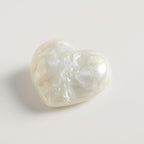 White Pearl  10PC Tiny 5x5 MM Heart Cabochon White Sparkling Precious Loose Gemstone