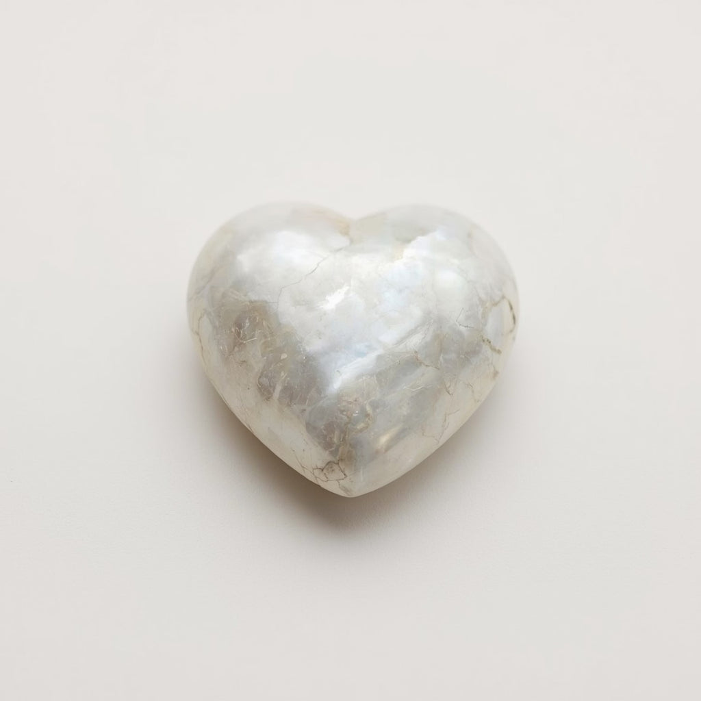 White Pearl  1PC Small 7x7 MM Heart Cabochon White Splendid Precious Semi Precious Gemstone