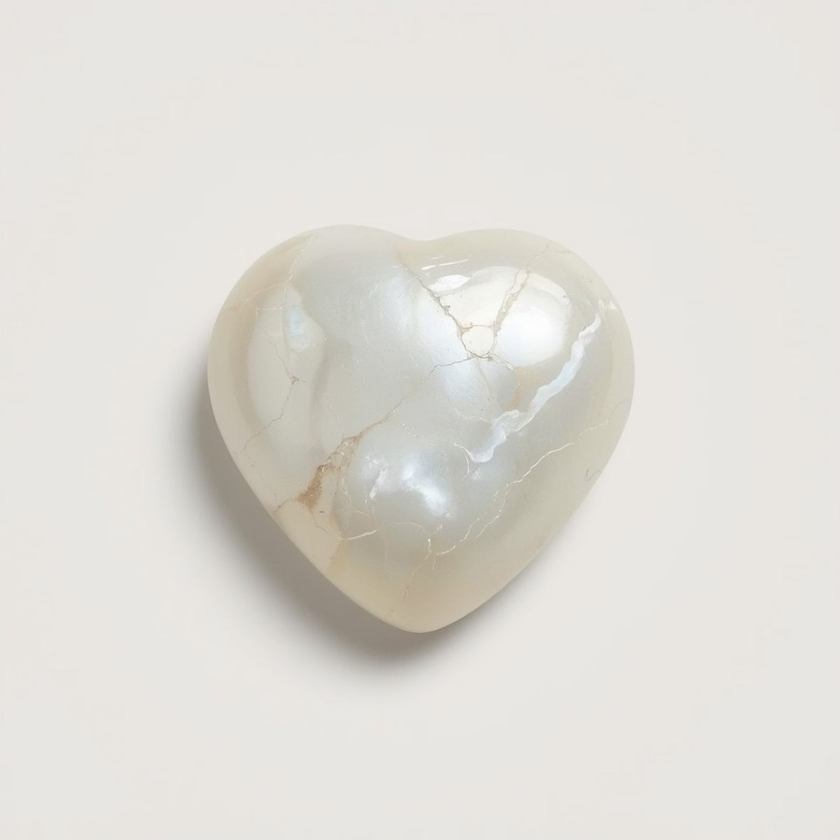 White Pearl  1PC Small 8x8 MM Heart Cabochon White Luster Precious Precious Gemstone