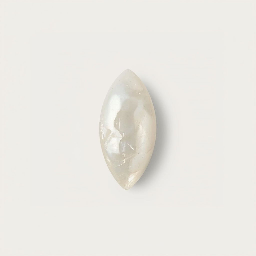 White Pearl  10PC Tiny 3x6 MM Marquise  Cabochon White High-Quality Precious Loose Gems