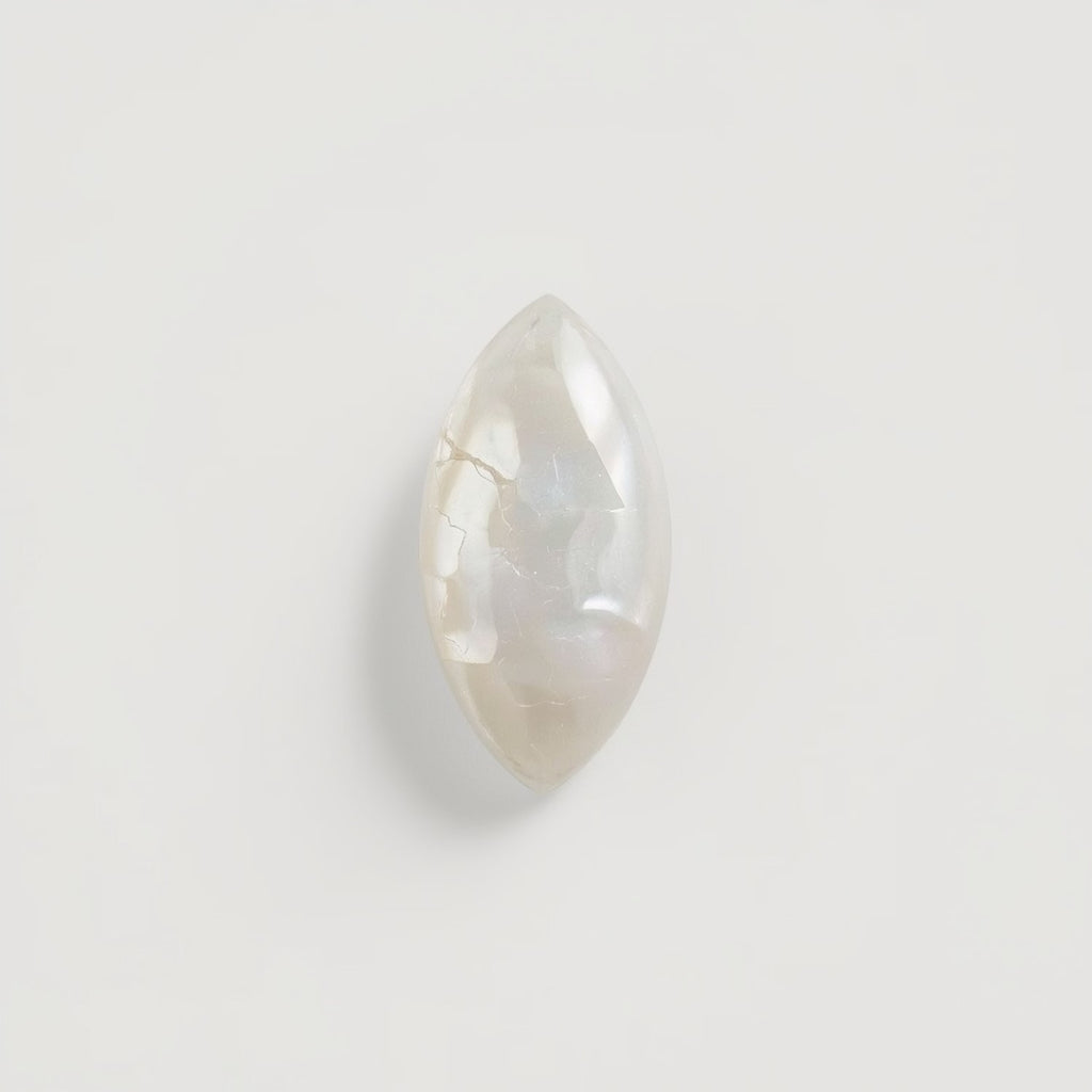 White Pearl  10PC Tiny 3x6 MM Marquise  Cabochon White High-Quality Precious Loose Gems