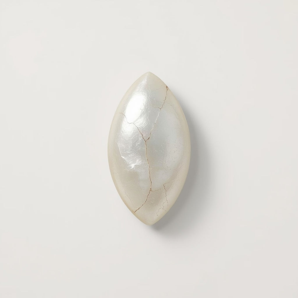 White Pearl  10PC Tiny 4x8 MM Marquise  Cabochon White Natural Precious Loose Gemstone