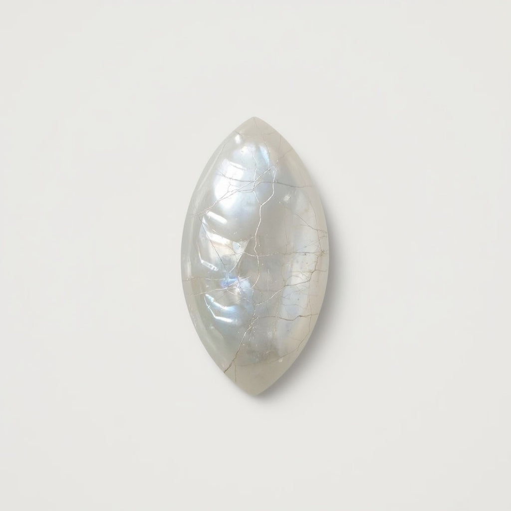 White Pearl  1PC Small 5x10 MM Marquise  Cabochon White Genuine Precious Loose Gemstones