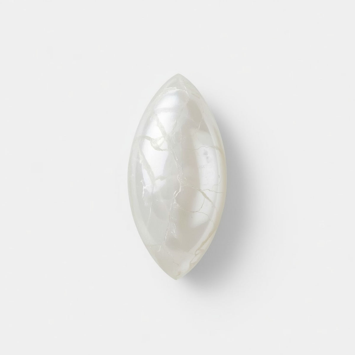 White Pearl  1PC Small 6x12 MM Marquise  Cabochon White Superior Precious Semi Precious Gemstone