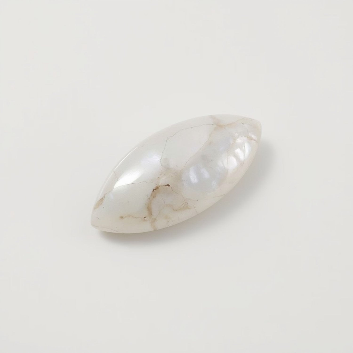 White Pearl  1PC Small 6x12 MM Marquise  Cabochon White Superior Precious Semi Precious Gemstone