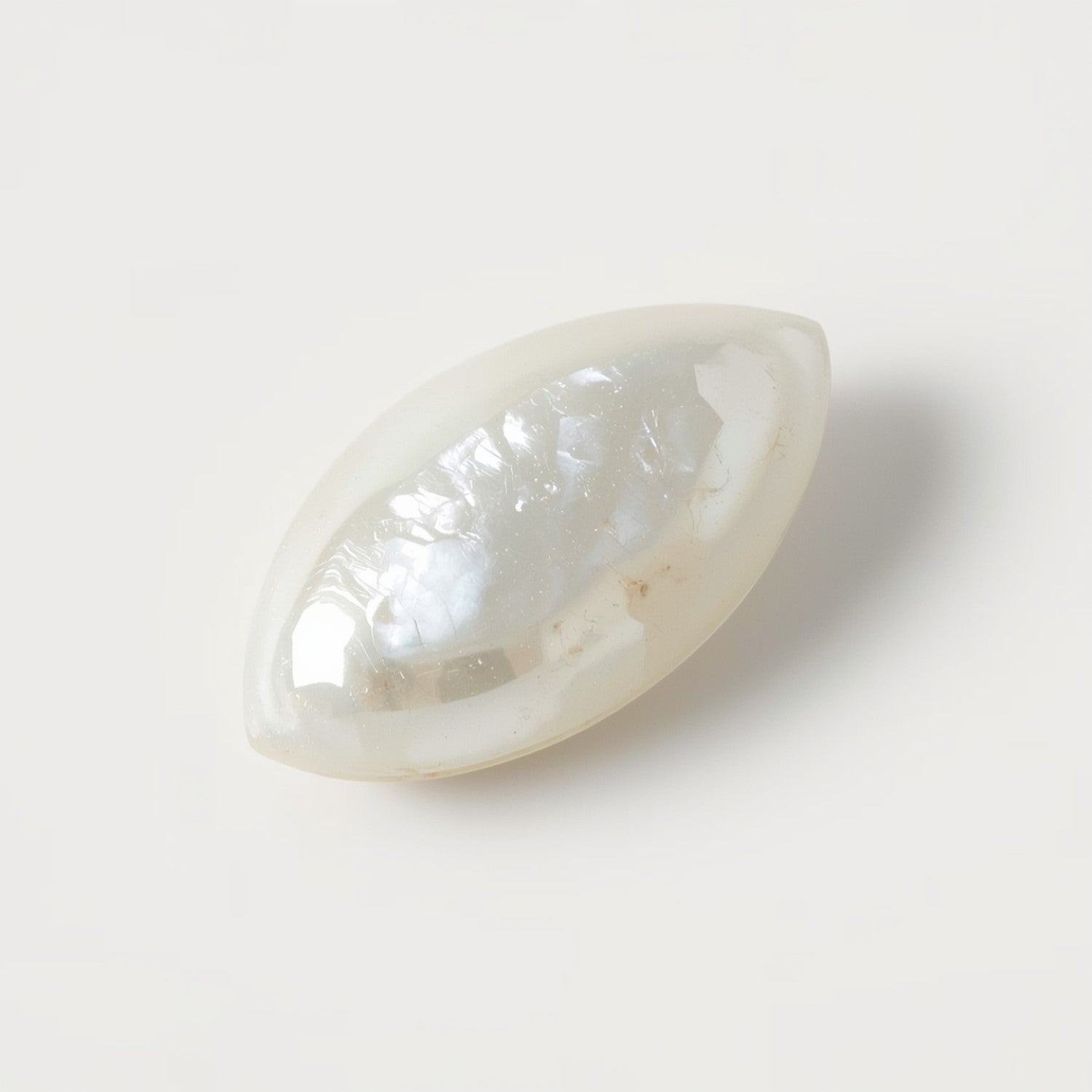 White Pearl  1PC Medium 7x14 MM Marquise  Cabochon White Pure Precious Precious Gemstone Image secondaire du produit