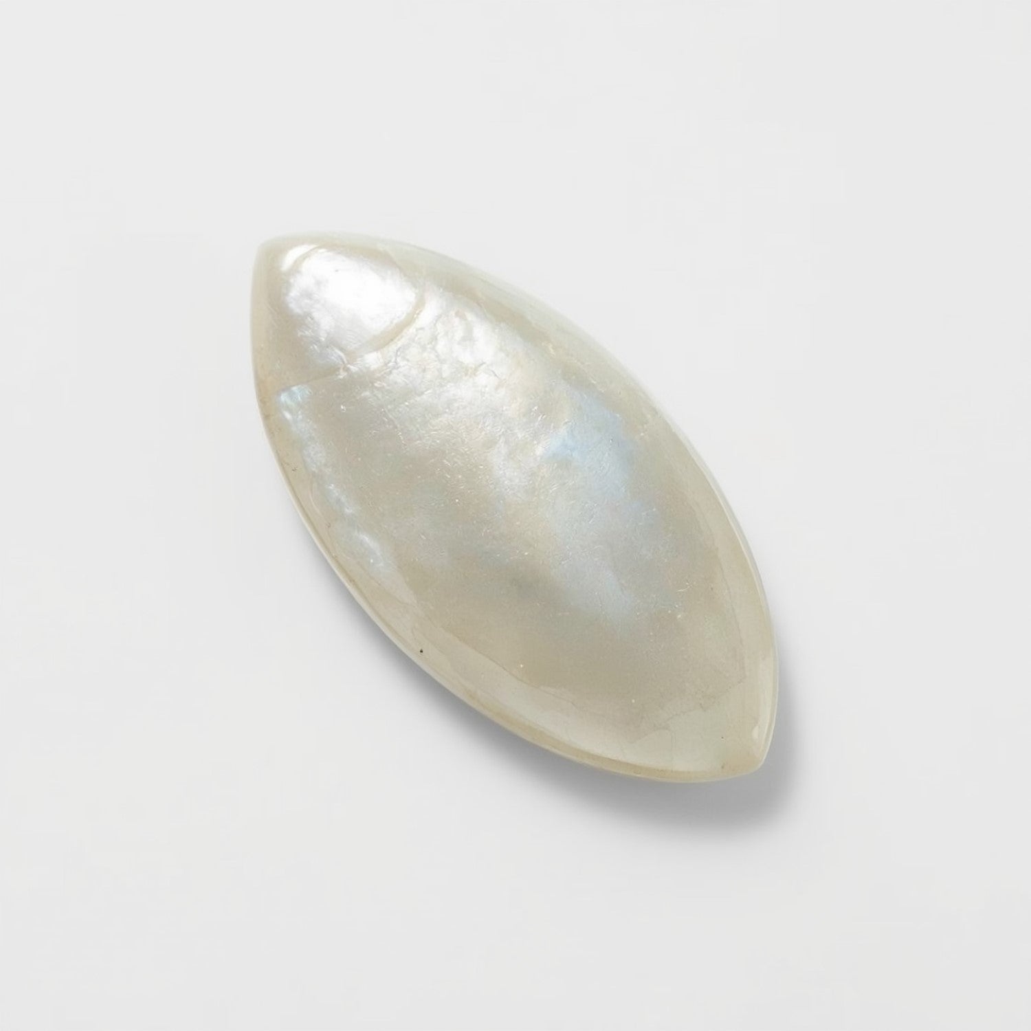 White Pearl  1PC Large 8x16 MM Marquise  Cabochon White Fiery Precious Gems