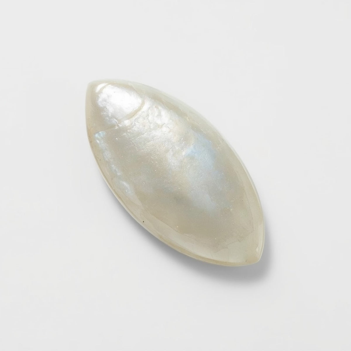 White Pearl  1PC Large 8x16 MM Marquise  Cabochon White Fiery Precious Gems