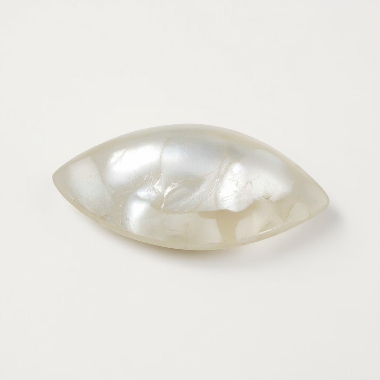 White Pearl  1PC Large 8x16 MM Marquise  Cabochon White Fiery Precious Gems Imagen secundaria del producto