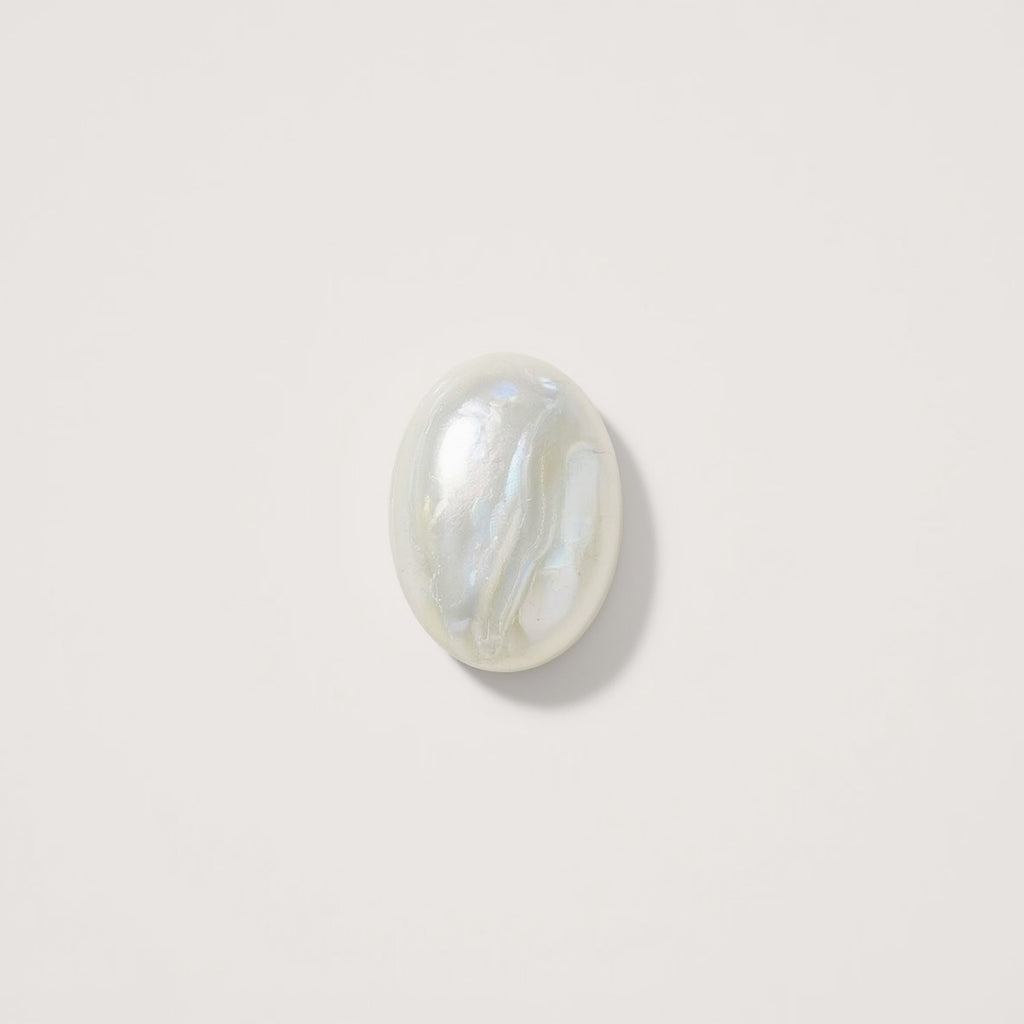 White Pearl  10PC Tiny 3x5 MM Oval Cabochon White Genuine Precious Loose Gemstones