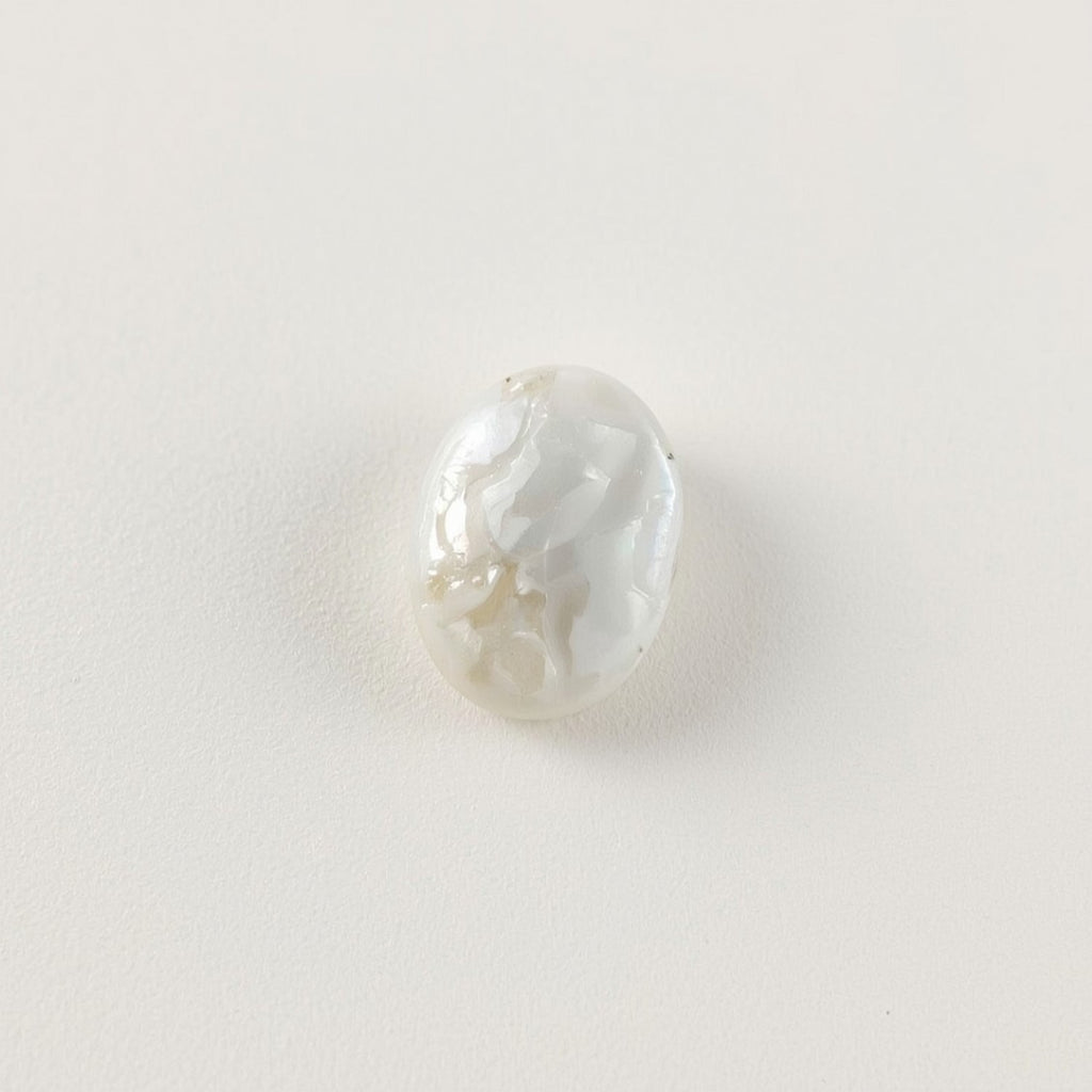 White Pearl  10PC Tiny 4x6 MM Oval Cabochon White Superior Precious Semi Precious Gemstone