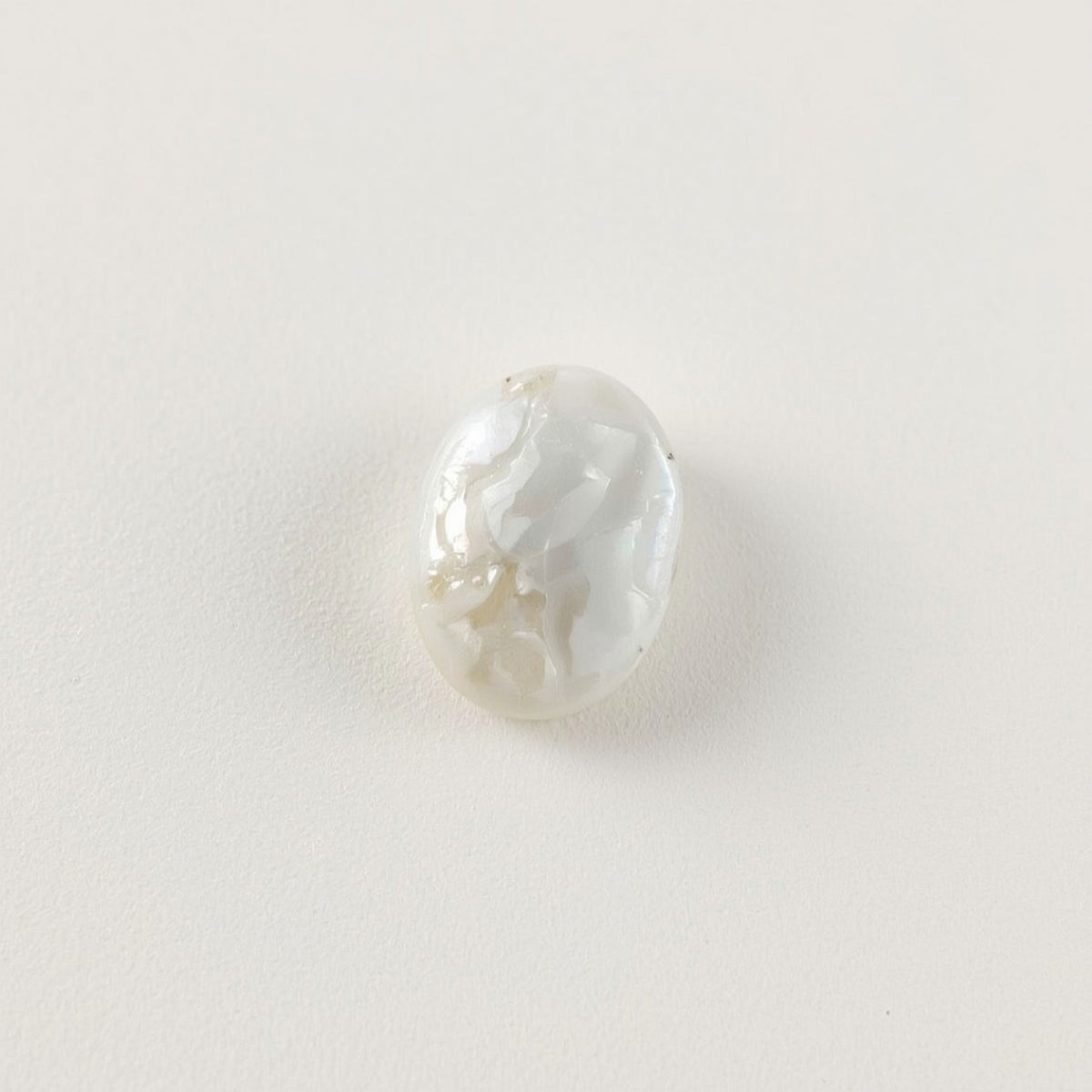 White Pearl  10PC Tiny 4x6 MM Oval Cabochon White Superior Precious Semi Precious Gemstone