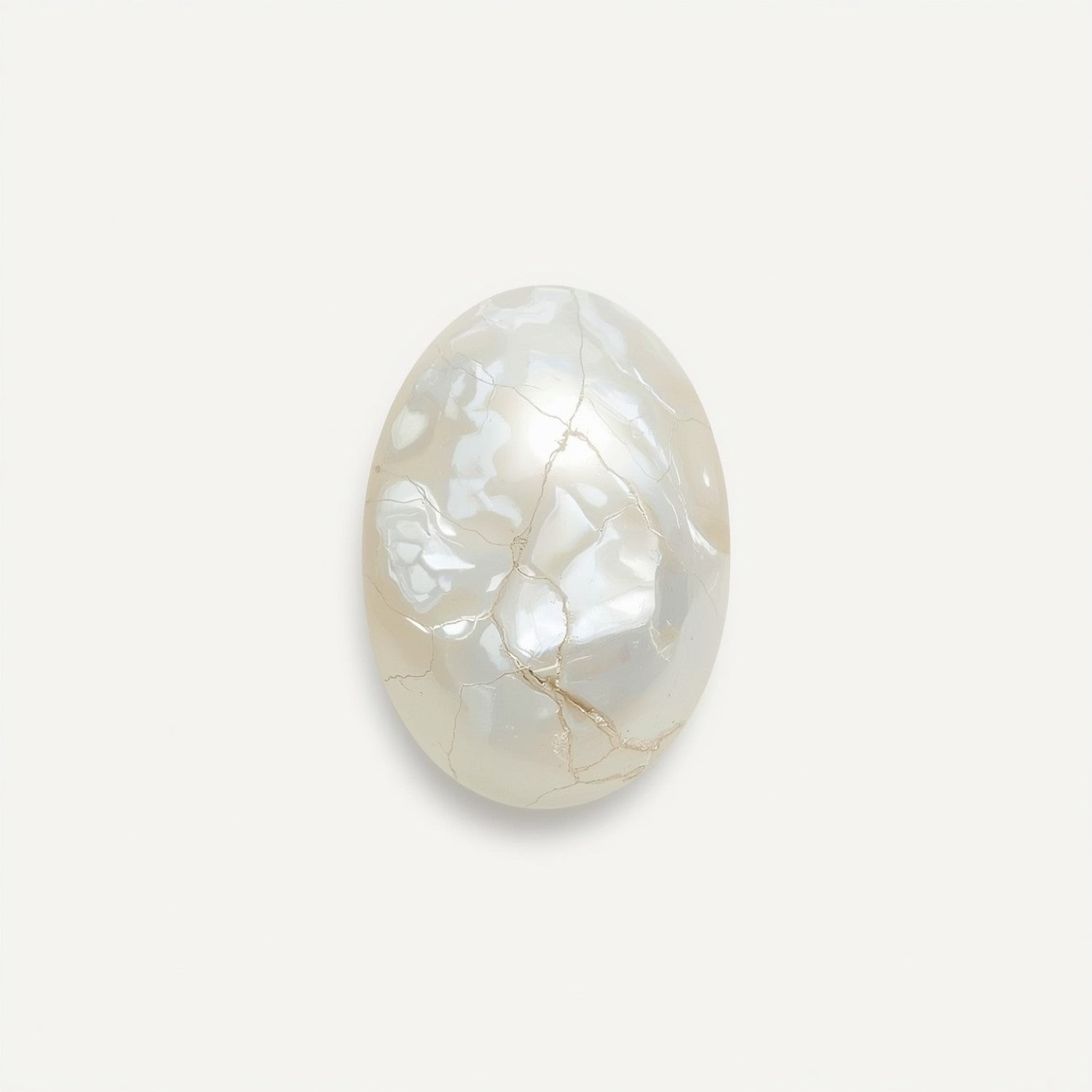 White Pearl  10PC Tiny 4x6 MM Oval Cabochon White Superior Precious Semi Precious Gemstone Immagine secondaria del prodotto