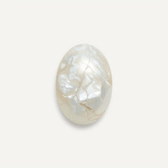 White Pearl  10PC Tiny 4x6 MM Oval Cabochon White Superior Precious Semi Precious Gemstone