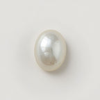 White Pearl  1PC Small 6x8 MM Oval Cabochon White Fiery Precious Gems