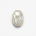 White Pearl  1PC Medium 7x10 MM Oval Cabochon White Polished Precious Loose Gemstones