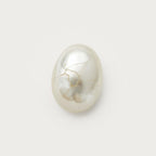 White Pearl  1PC Medium 8x10 MM Oval Cabochon White Splendid Precious Semi Precious Gemstone