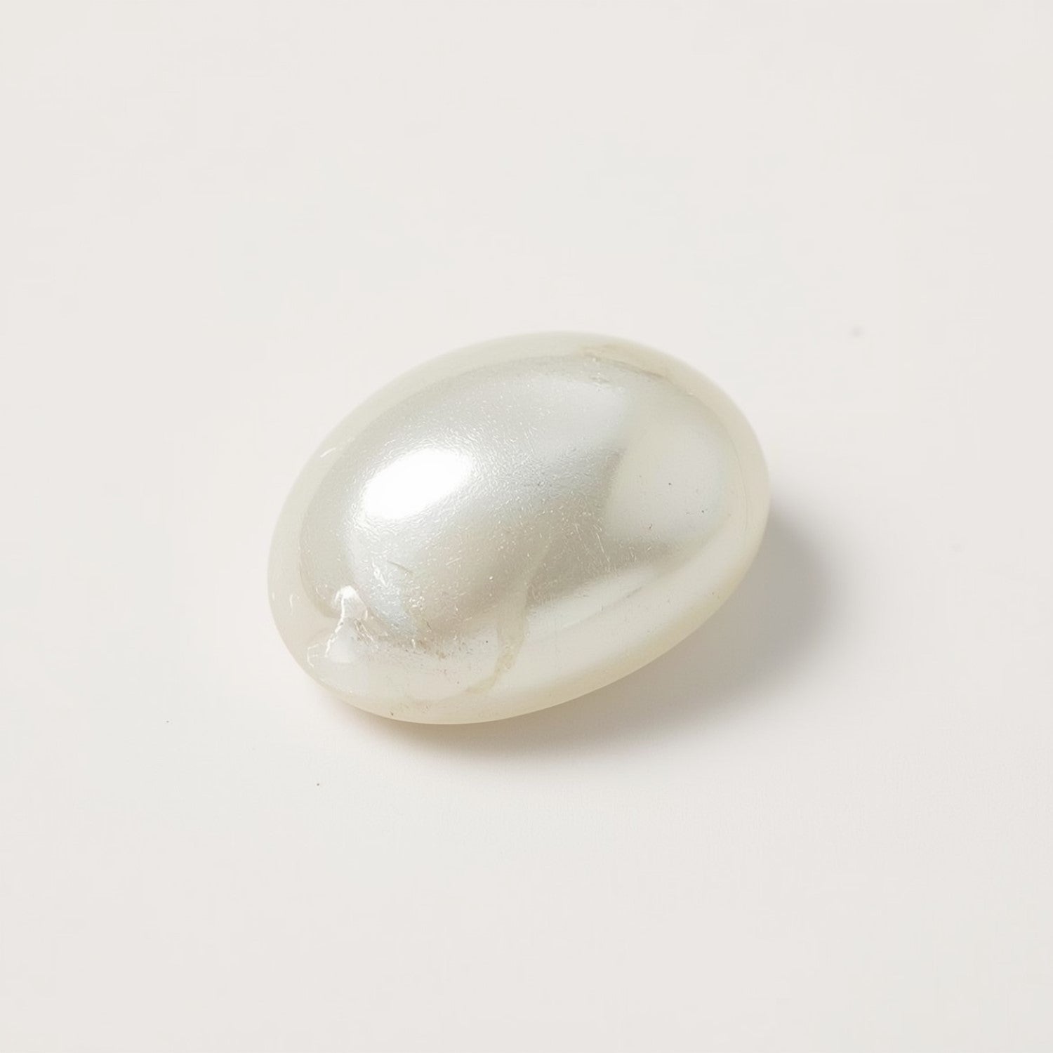 White Pearl  1PC Large 9x11 MM Oval Cabochon White Luster Precious Precious Gemstone