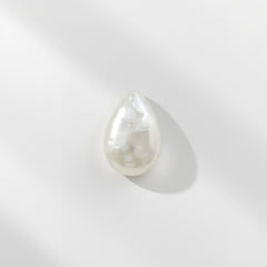 White Pearl  10PC Tiny 3x5 MM Pear Cabochon White Sparkling Precious Loose Gemstone
