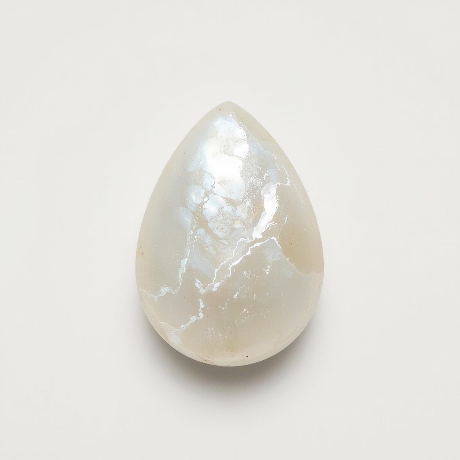 White Pearl  1PC Large 9x11 MM Pear Cabochon White Natural Precious Semi Precious Gemstone