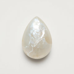 White Pearl  1PC Large 9x11 MM Pear Cabochon White Natural Precious Semi Precious Gemstone