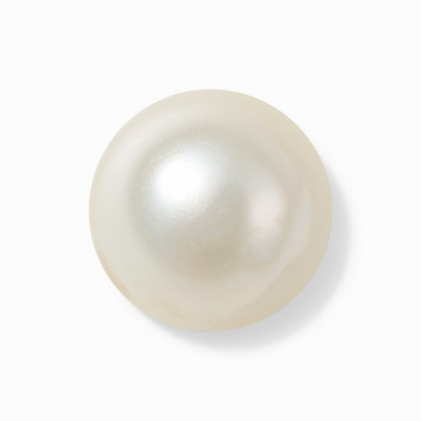 White Pearl  1PC Large 10x10 MM Round Cabochon White Lustrous Precious Gems