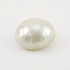 White Pearl  1PC Large 10x10 MM Round Cabochon White Lustrous Precious Gems