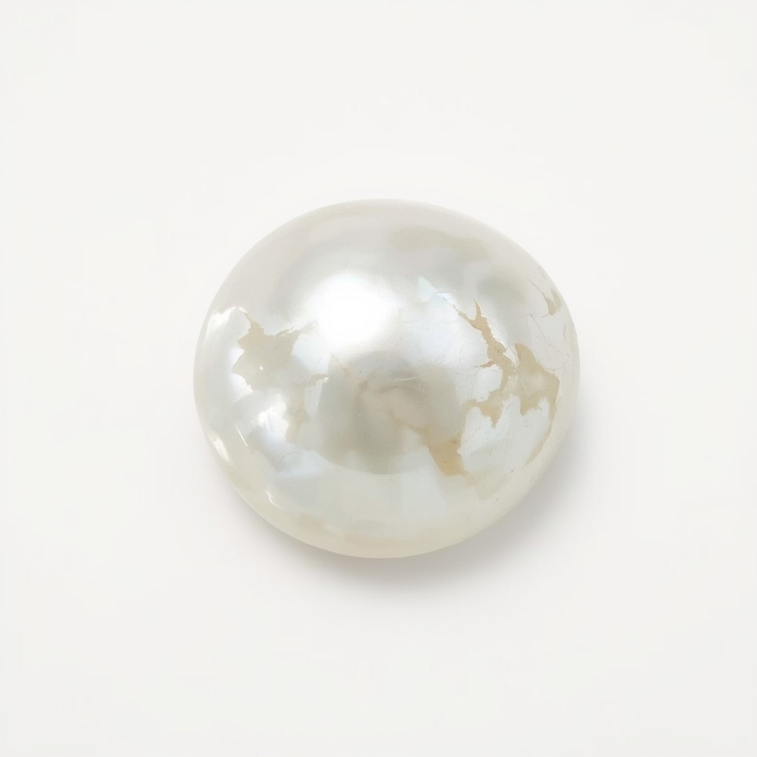 White Pearl  1PC Tiny 6x6 MM Round Cabochon White Sparkling Precious Loose Gemstone Imagen secundaria del producto