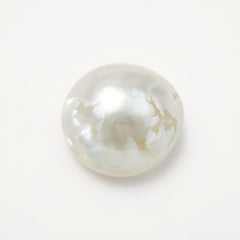 White Pearl  1PC Tiny 6x6 MM Round Cabochon White Sparkling Precious Loose Gemstone