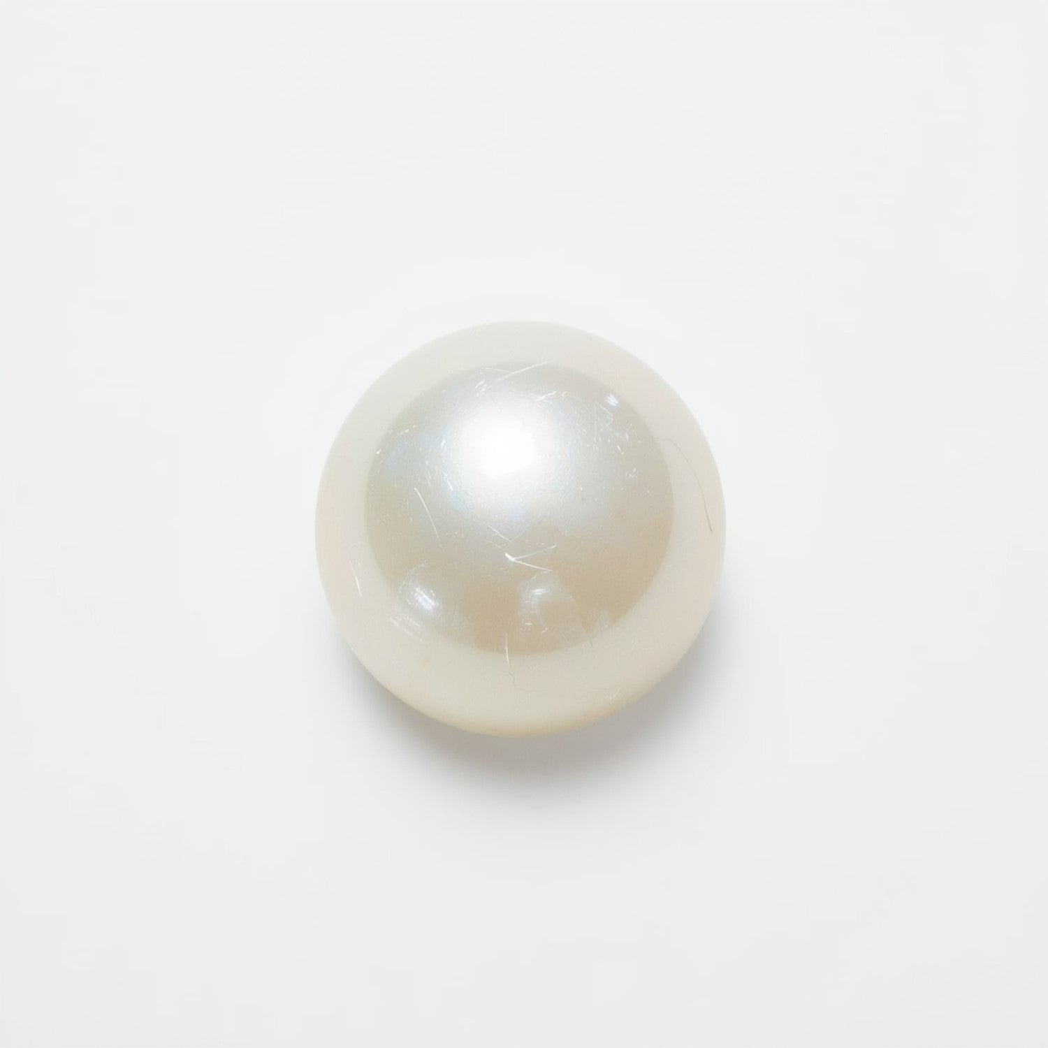 White Pearl  1PC Small 7x7 MM Round Cabochon White Polished Precious Loose Gemstones