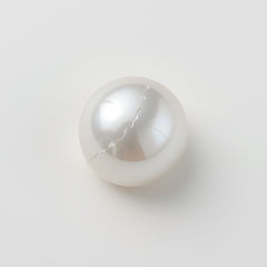 White Pearl  1PC Small 7x7 MM Round Cabochon White Polished Precious Loose Gemstones