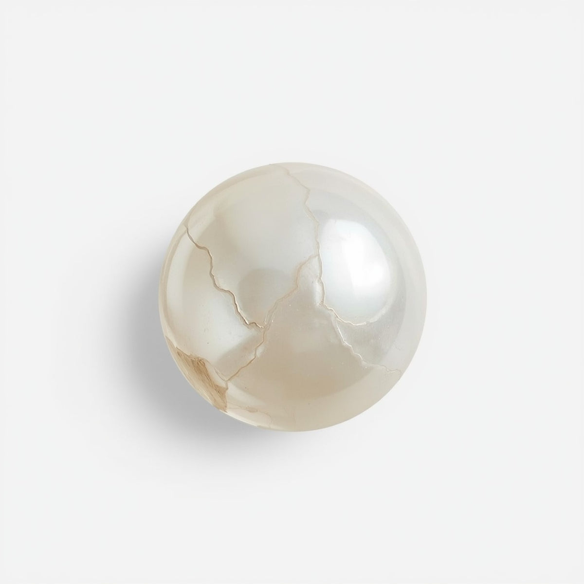 White Pearl  1PC Small 8x8 MM Round Cabochon White Splendid Precious Semi Precious Gemstone
