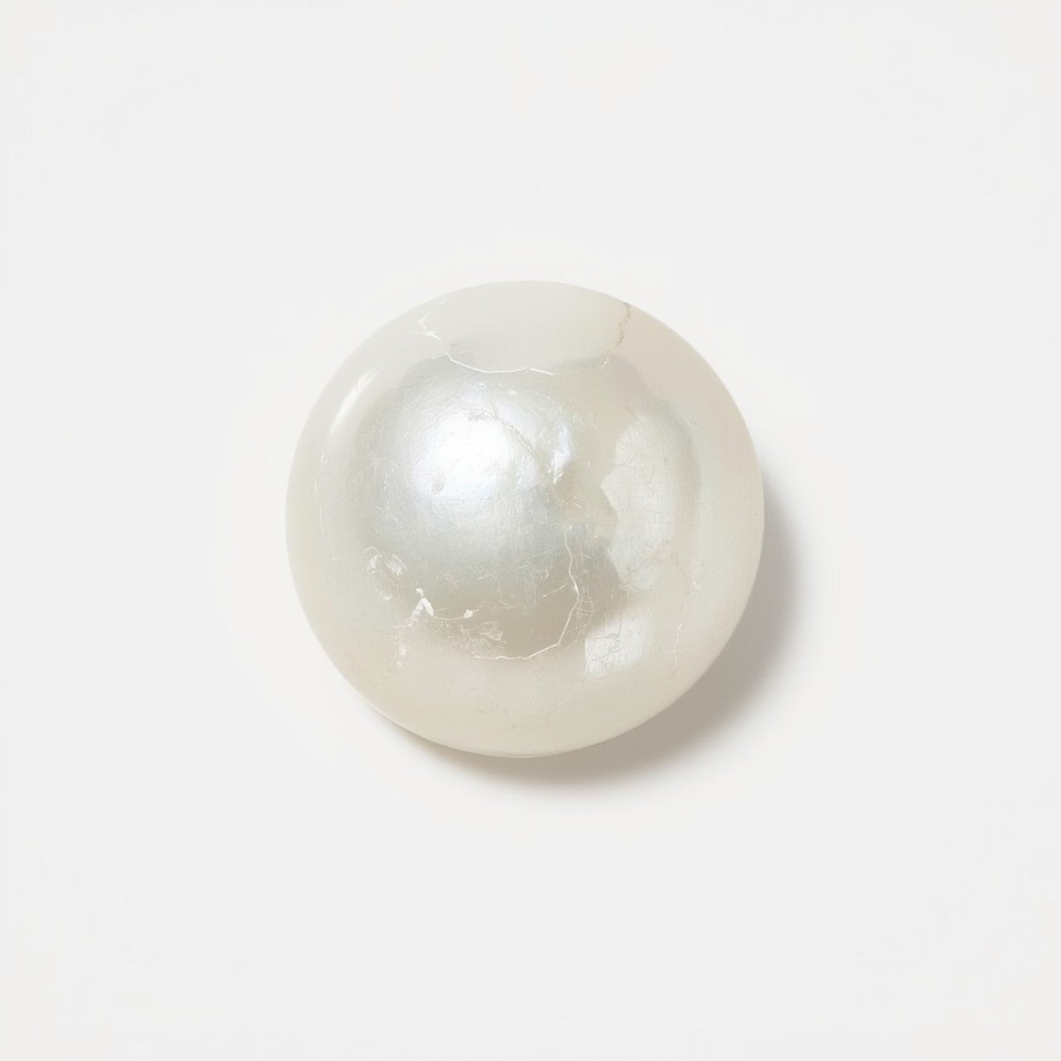 White Pearl  1PC Medium 9x9 MM Round Cabochon White Luster Precious Precious Gemstone