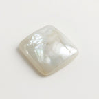 White Pearl  1PC Large 10x10 MM Square Cabochon White Polished Precious Precious Gemstone