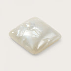 White Pearl  1PC Large 11x11 MM Square Cabochon White Splendid Precious Gems