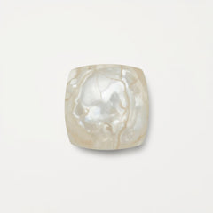 White Pearl  10PC Tiny 4x4 MM Square Cabochon White Genuine Precious Precious Gemstone