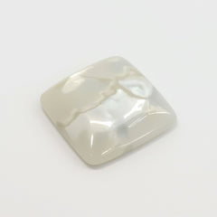 White Pearl  1PC Tiny 6x6 MM Square Cabochon White Pure Precious Loose Gems