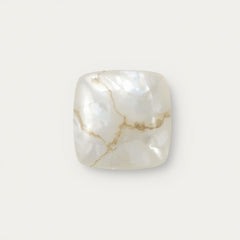 White Pearl  1PC Small 7x7 MM Square Cabochon White Fiery Precious Loose Gemstone