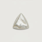 White Pearl  10PC Tiny 3x3 MM Triangle Cabochon White Luster Precious Loose Gems