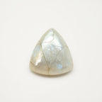 White Pearl  1PC Tiny 6x6 MM Triangle Cabochon White Fine Precious Semi Precious Gemstone