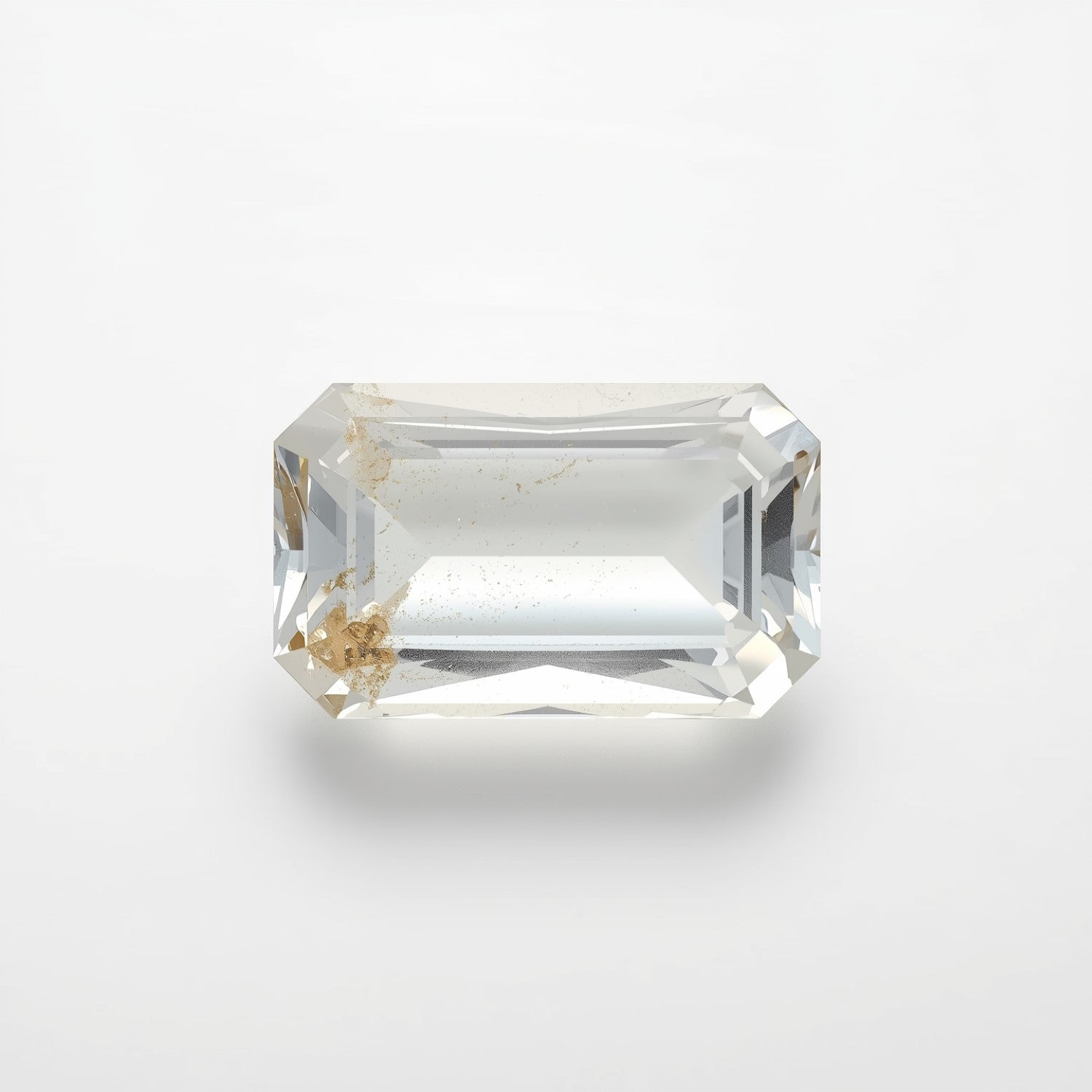 White Topaz 1PC Chunky 10x20 MM Baguette Faceted White Brilliant Semi Precious Loose Gemstones