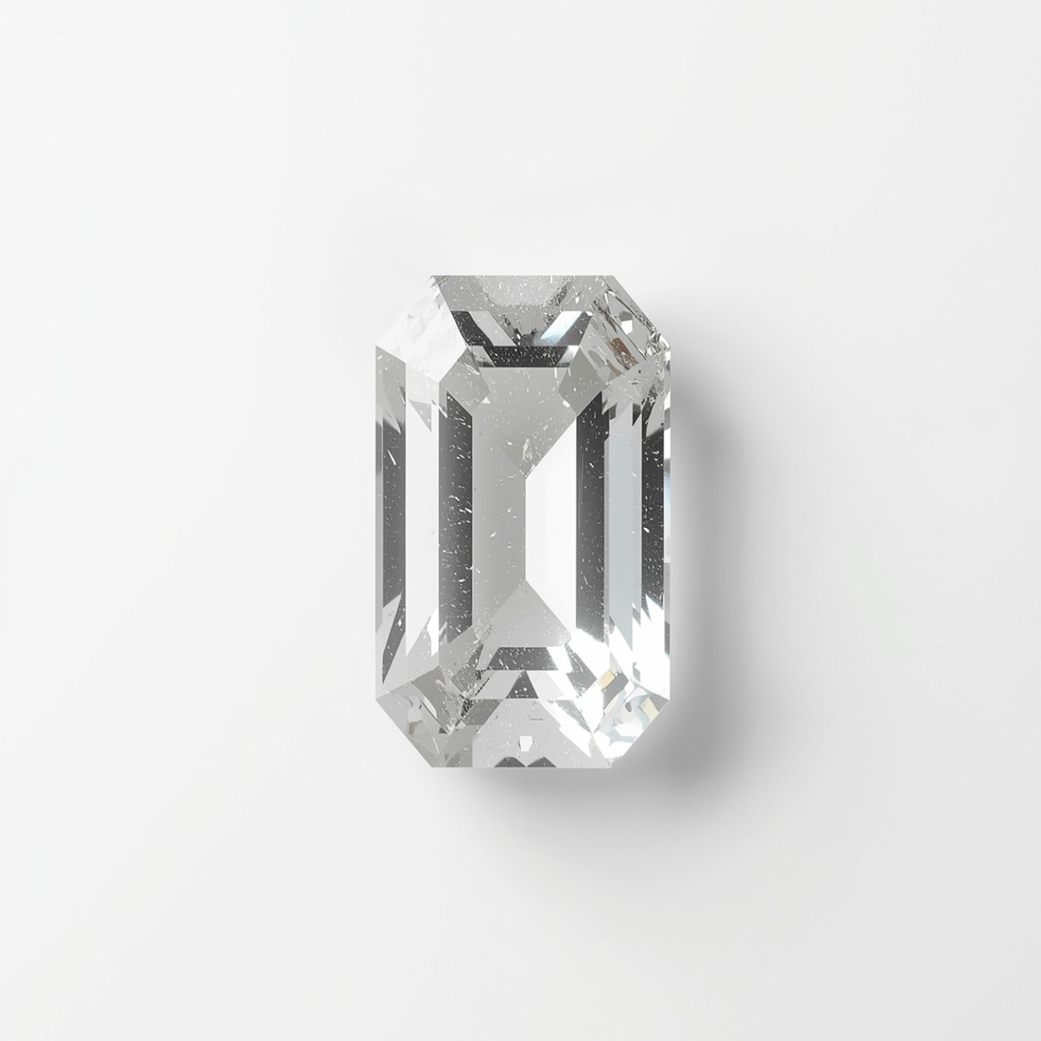 White Topaz 1PC Medium 7x14 MM Baguette Faceted White Pure Semi Precious Loose Gems Image secondaire du produit