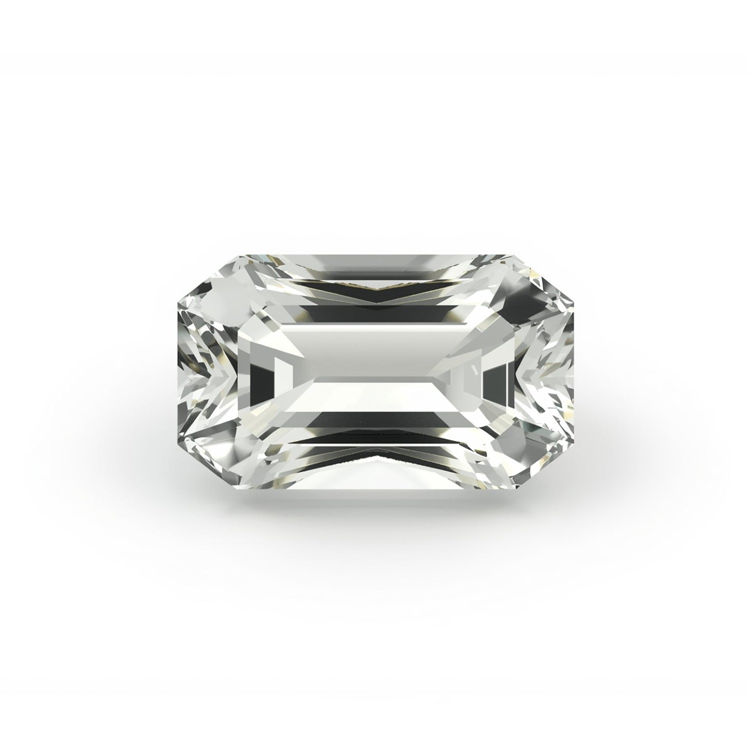 Weißer Topas, 1 Stück, groß, 8 x 16 mm, Baguette, facettiert, weiß, feurig, Halbedelstein, loser Edelstein Hauptbild