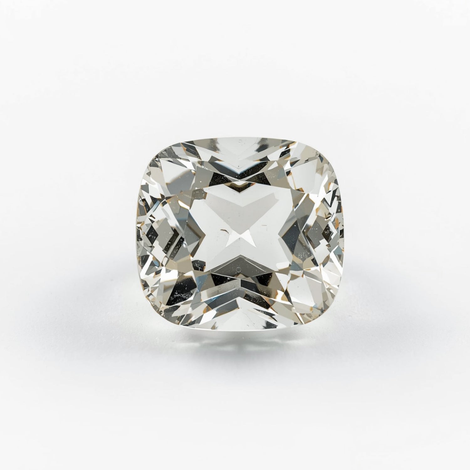 White Topaz 1PC Large 12x12 MM Cushion Faceted White High-Quality Semi Precious Loose Gemstones