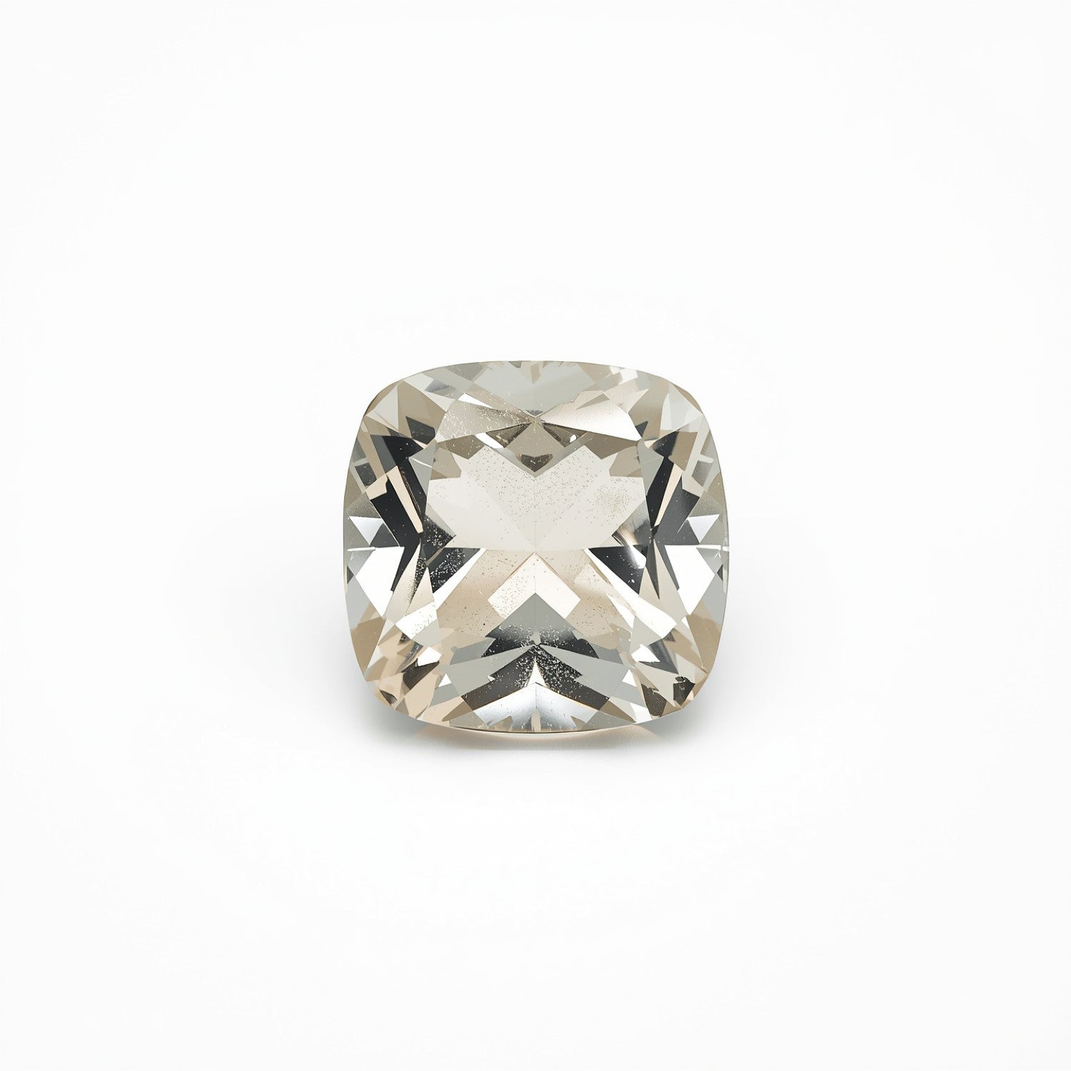 White Topaz 1PC Chunky 16x16 MM Cushion Faceted White Pure Semi Precious Loose Gemstones Secundaire afbeelding