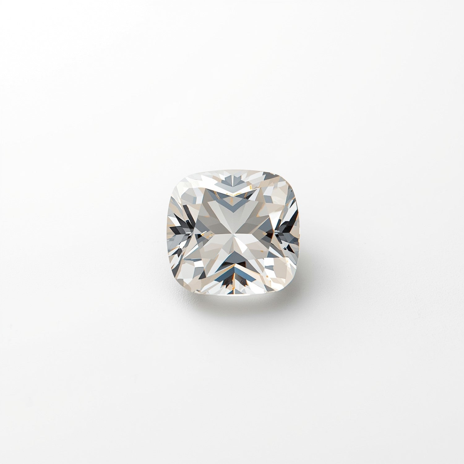 White Topaz 1PC Tiny 6x6 MM Cushion Faceted White Polished Semi Precious Loose Gems Huvudsaklig produktbild