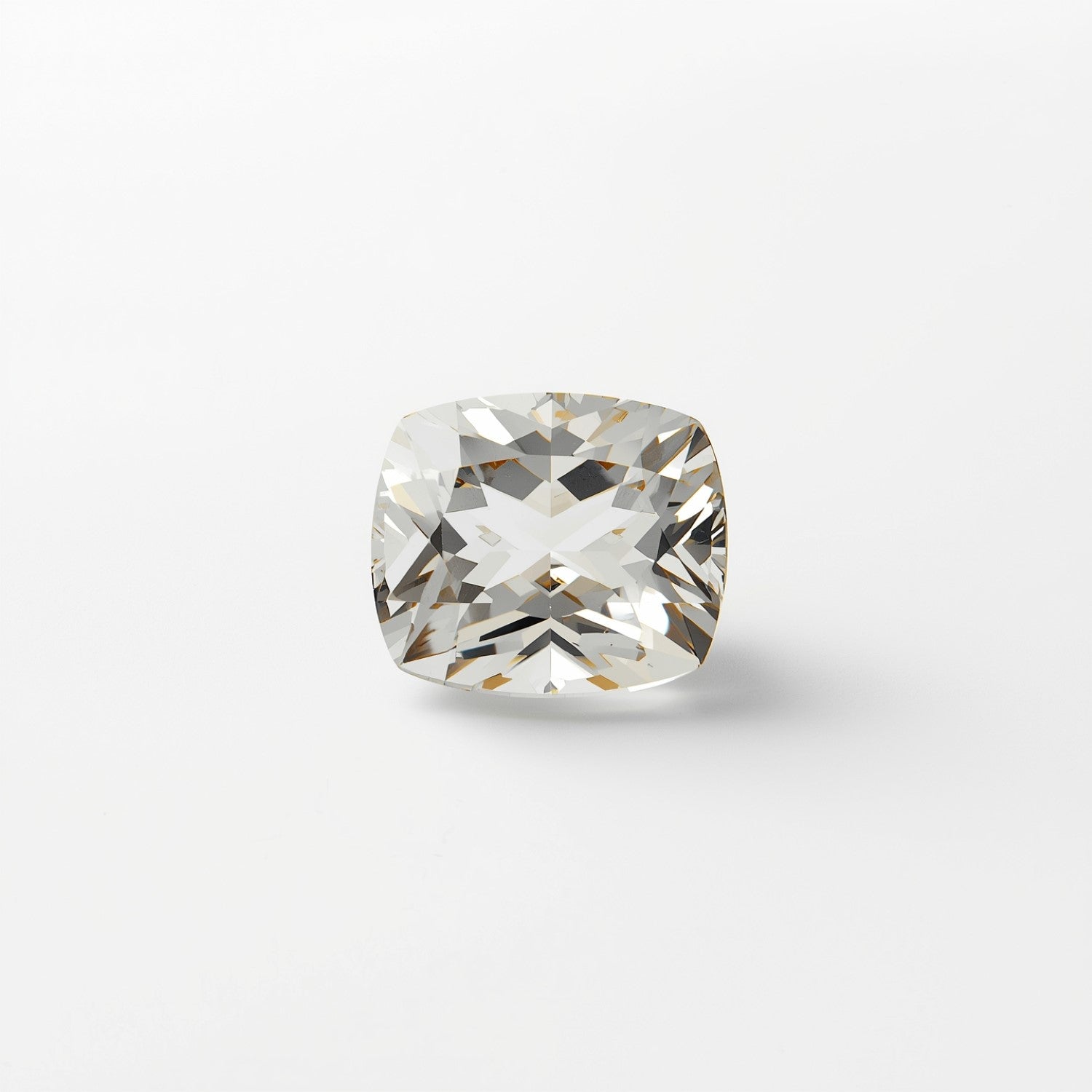 White Topaz 1PC Tiny 6x6 MM Cushion Faceted White Polished Semi Precious Loose Gems