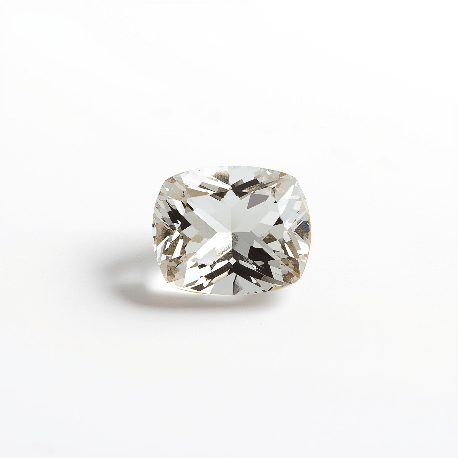 White Topaz 1PC Small 7x7 MM Cushion Faceted White Splendid Semi Precious Loose Gemstone Huvudsaklig produktbild