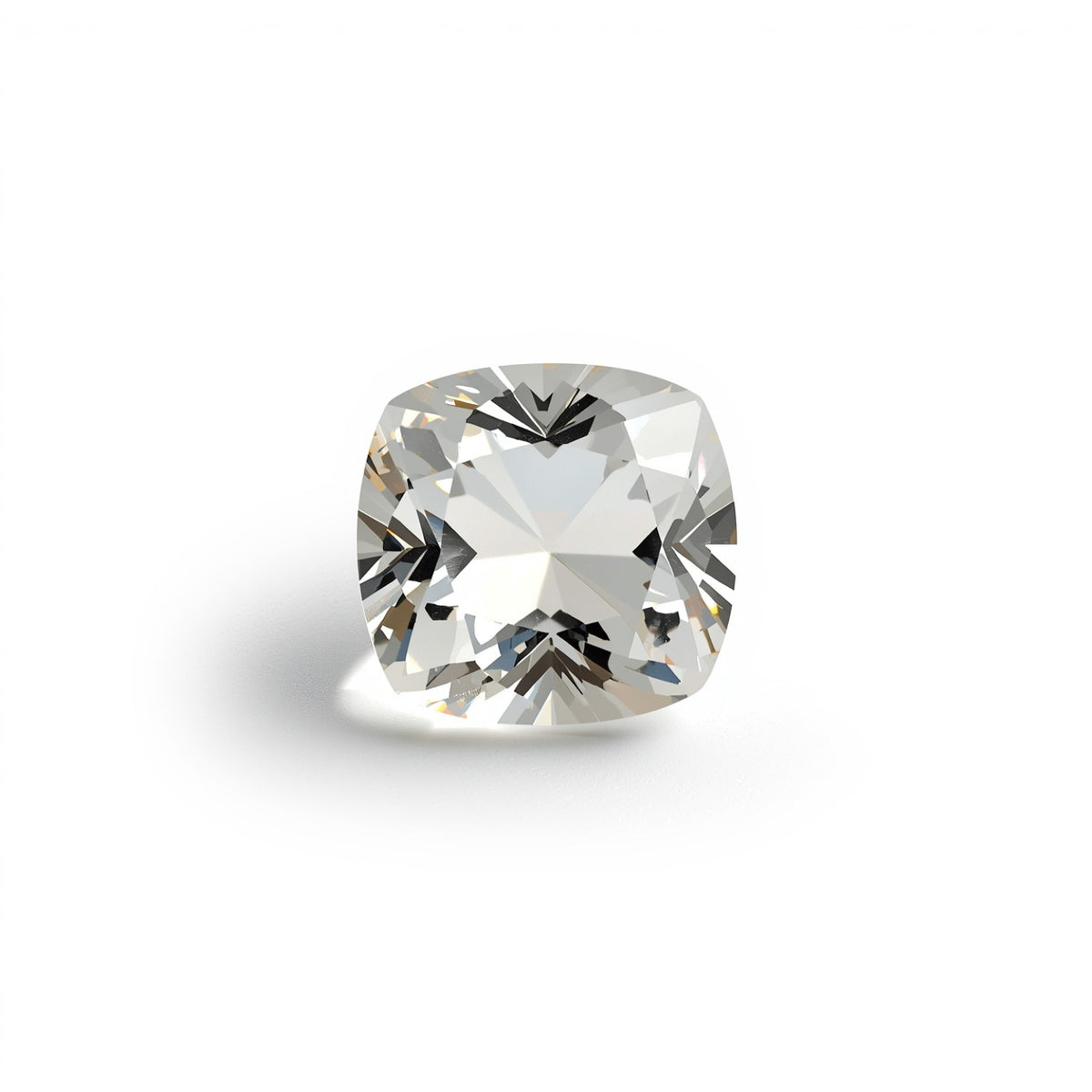 White Topaz 1PC Small 8x8 MM Cushion Faceted White Luster Semi Precious Loose Gemstones